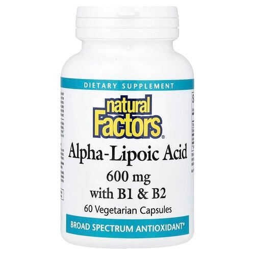 Natural Factors Alpha Lipoic Acid With B1 B2 60 Vegetarian Capsules product image