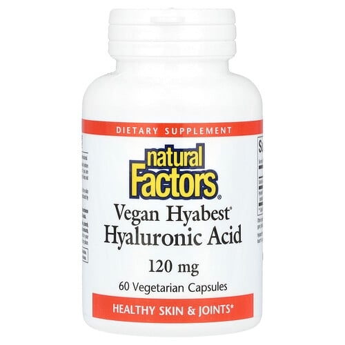Natural Factors Vegan Hyabest Hyaluronic Acid 120 Mg 60 Vegetarian Capsules product image