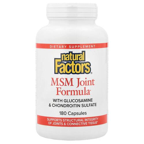 Natural Factors Msm Joint Formula With Glucosamine Chondroitin Sulfate 180 Capsules product image