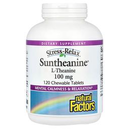 Natural Factors Stress Relax Suntheanine L Theanine 100 Mg 120 Chewable Tablets
