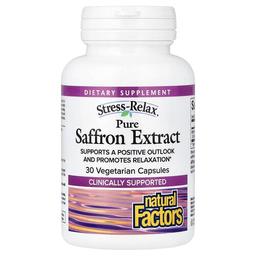 Natural Factors Stress Relax Pure Saffron Extract 30 Vegetarian Capsules 28 Mg Per Capsule