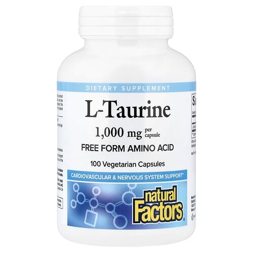 Natural Factors L Taurine 1 000 Mg 100 Vegetarian Capsules product image