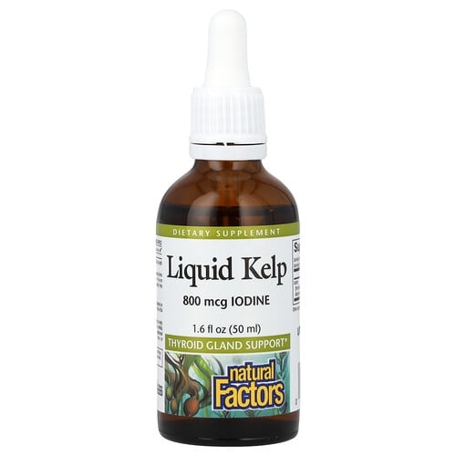 Natural Factors Liquid Kelp 800 Mcg 1 6 Fl Oz 50 Ml product image