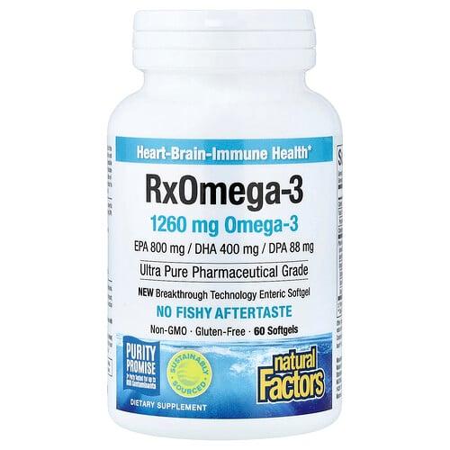 Natural Factors Rxomega 3 60 Softgels 630 Mg Per Softgel product image
