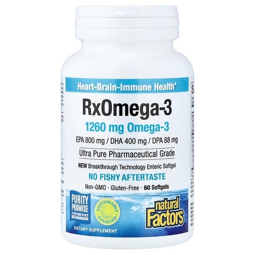 Natural Factors Rxomega 3 60 Softgels 630 Mg Per Softgel product image