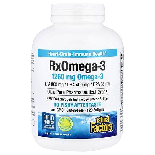 Natural Factors Rx Omega 3 120 Softgels 630 Mg Per Softgel product image