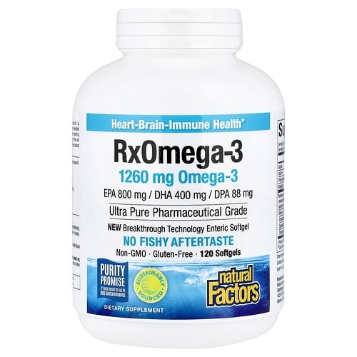 Natural Factors Rx Omega 3 120 Softgels 630 Mg Per Softgel product image