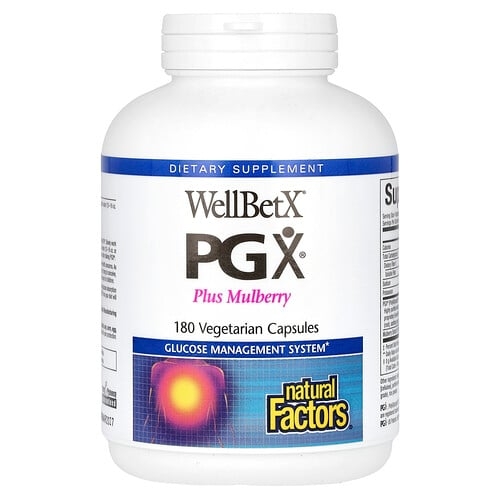 Natural Factors Wellbetx Pgx Plus Mulberry 180 Vegetarian Capsules product image