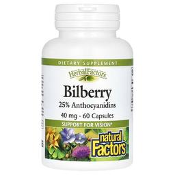 Natural Factors Bilberry 40 Mg 60 Capsules