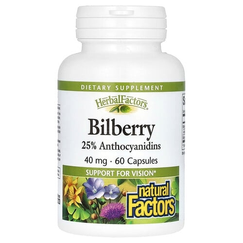 Natural Factors Bilberry 40 Mg 60 Capsules product image
