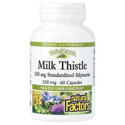 Natural Factors Herbal Factors Milk Thistle 250 Mg 60 Capsules