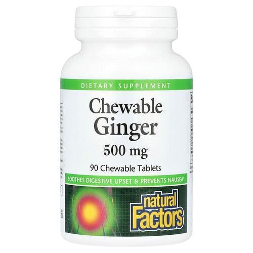 Natural Factors Chewable Ginger 500 Mg 90 Chewable Tablets product image