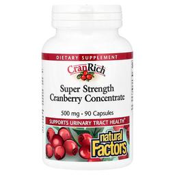 Natural Factors Cranrich Cranberry Concentrate Super Strength 500 Mg 90 Capsules