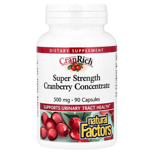 Natural Factors Cranrich Cranberry Concentrate Super Strength 500 Mg 90 Capsules product image