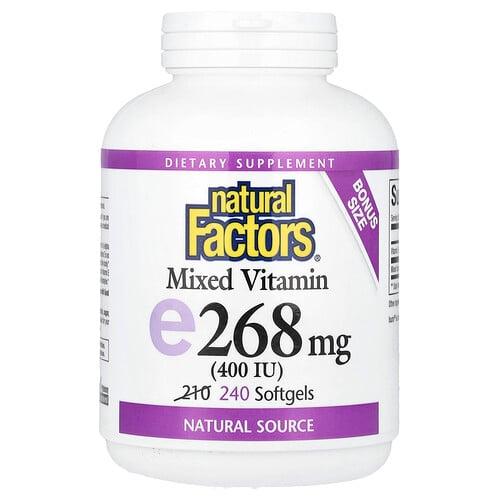 Natural Factors Mixed Vitamin E 268 Mg 400 Iu 240 Softgels product image
