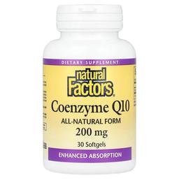 Natural Factors Coenzyme Q10 200 Mg 30 Softgels