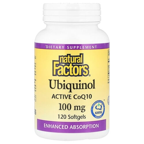 Natural Factors Ubiquinol Active Coq10 100 Mg 120 Softgels product image