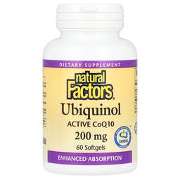 Natural Factors Ubiquinol 200 Mg 60 Softgels
