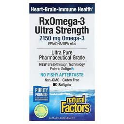 Natural Factors Rxomega 3 60 Softgels 1 570 Mg Per Softgel