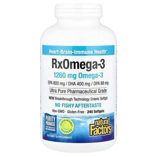 Natural Factors Rx Omega 3 240 Softgels 630 Mg Per Softgel product image