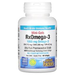 Natural Factors Rxomega 3 Mini Gels 60 Softgels 530 Mg Per Softgel