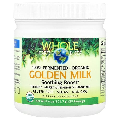 Natural Factors Whole Earth Sea Golden Milk Soothing Boost 4 4 Oz 124 7 G product image