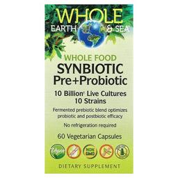 Natural Factors Whole Earth Sea Whole Food Synbiotic Pre Probiotic 60 Vegetarian Capsules