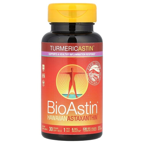 Nutrex Hawaii Turmericastin Bioastin Hawaiian Astaxanthin 30 Vegan Soft Gels product image