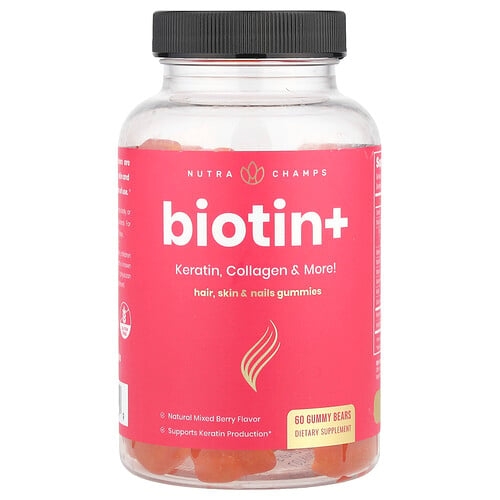 Nutrachamps Biotin Mixed Berry 60 Gummy Bears product image
