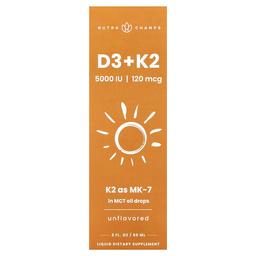 Nutrachamps D3 K2 Liquid Drops Unflavored 2 Fl Oz 60 Ml