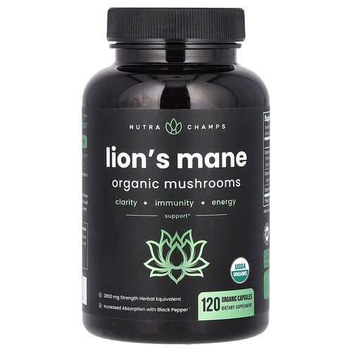 Nutrachamps Lion S Mane 120 Organic Capsules product image