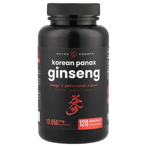 Nutrachamps Korean Panax Ginseng 120 Vegan Capsules 532 5 Mg Capsule Each product image