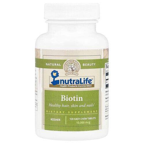 Nutralife Biotin 10 000 Mcg 120 Easy Chew Tablets product image