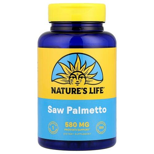 Nature S Life Saw Palmetto 580 Mg 100 Capsules product image