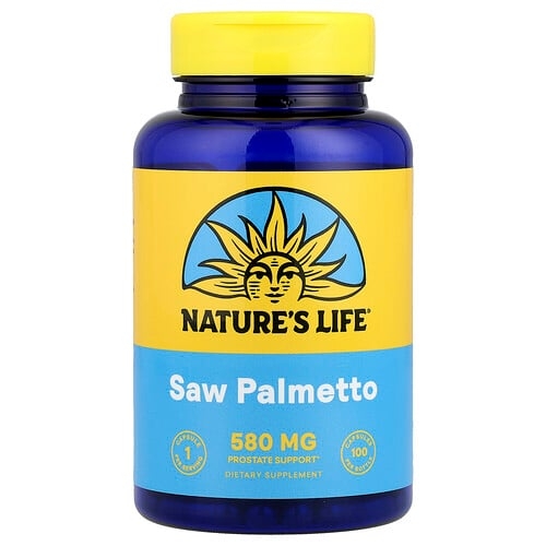 Nature S Life Saw Palmetto 580 Mg 100 Capsules product image