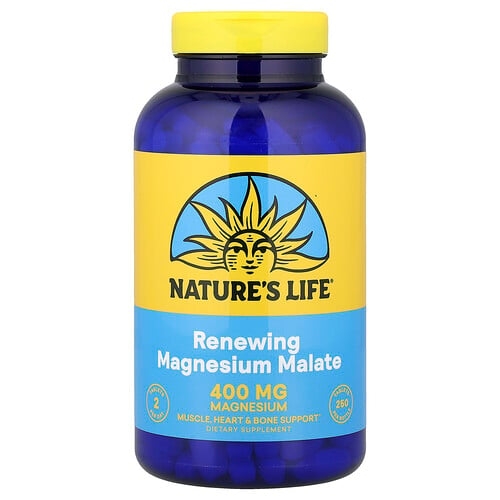 Nature S Life Renewing Magnesium Malate 250 Tablets 200 Mg Per Tablet product image