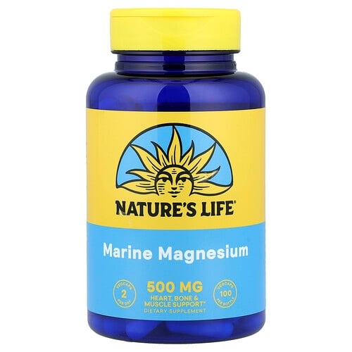 Nature S Life Marine Magnesium 100 Vegetarian Capsules 250 Mg Per Capsule product image