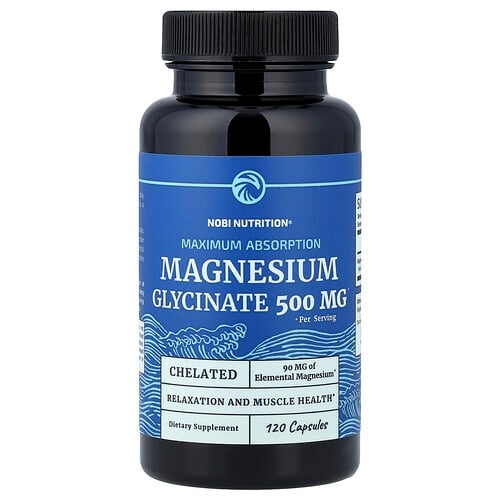 Nobi Nutrition Magnesium Glycinate Maximum Absorption 120 Capsules 250 Mg Per Capsule product image