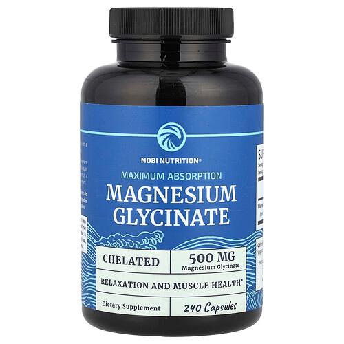 Nobi Nutrition Magnesium Glycinate Maximum Absorption 240 Capsules 250 Mg Per Capsule product image
