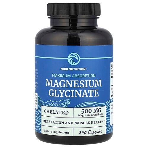 Nobi Nutrition Magnesium Glycinate Maximum Absorption 240 Capsules 250 Mg Per Capsule product image