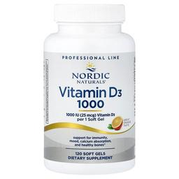 Nordic Naturals Vitamin D3 1000 Orange 25 Mcg 1 000 Iu 120 Soft Gels