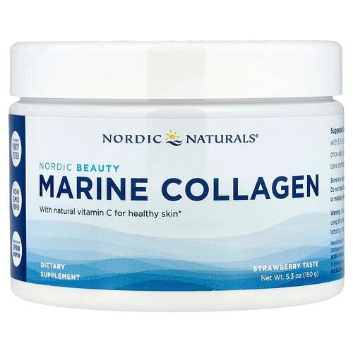 Nordic Naturals Nordic Beauty Marine Collagen With Vitamin C Strawberry 5 3 Oz 150 G product image