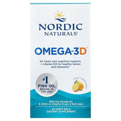 Nordic Naturals Omega 3d Lemon 60 Soft Gels product image