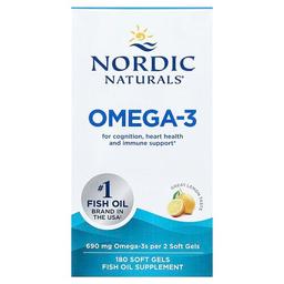 Nordic Naturals Omega 3 Lemon 180 Soft Gels 345 Mg Per Soft Gel