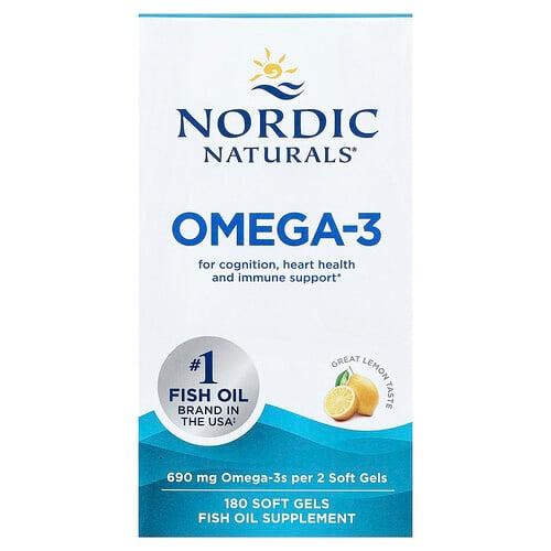 Nordic Naturals Omega 3 Lemon 180 Soft Gels 345 Mg Per Soft Gel product image