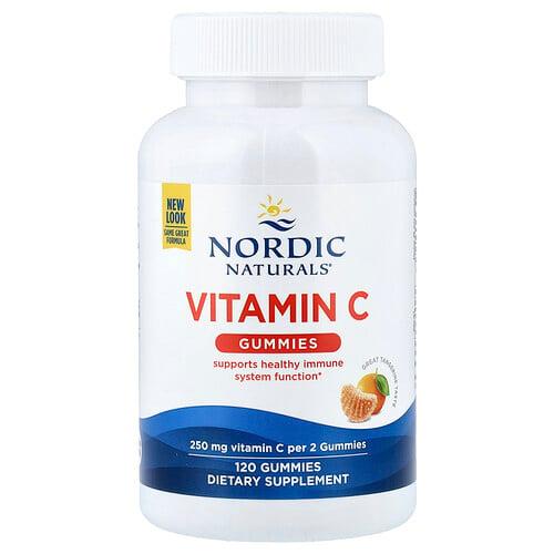 Nordic Naturals Vitamin C Gummies Tangerine 120 Gummies 125 Mg Per Gummy product image
