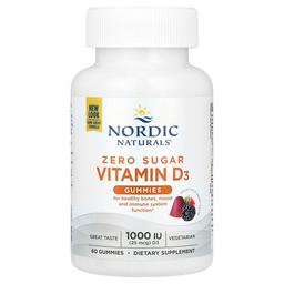 Nordic Naturals Zero Sugar Vitamin D3 Gummies Great Wild Berry 25 Mcg 1 000 Iu 60 Gummies