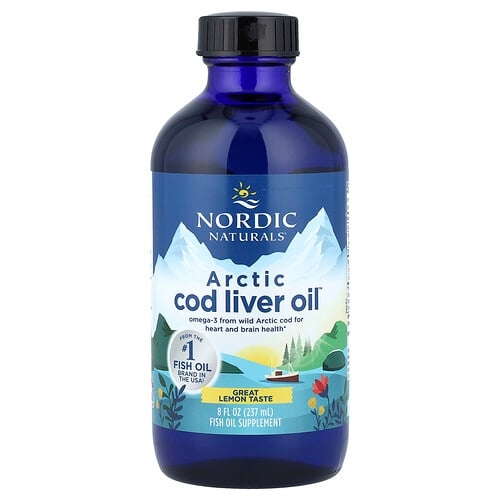 Nordic Naturals Arctic Cod Liver Oil Lemon 8 Fl Oz 237 Ml product image