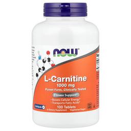 Now Foods L Carnitine 1 000 Mg 100 Tablets