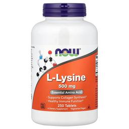 Now Foods L Lysine 500 Mg 250 Tablets